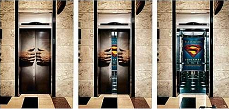 電梯里的藝術 巧妙電梯廣告的創意密碼